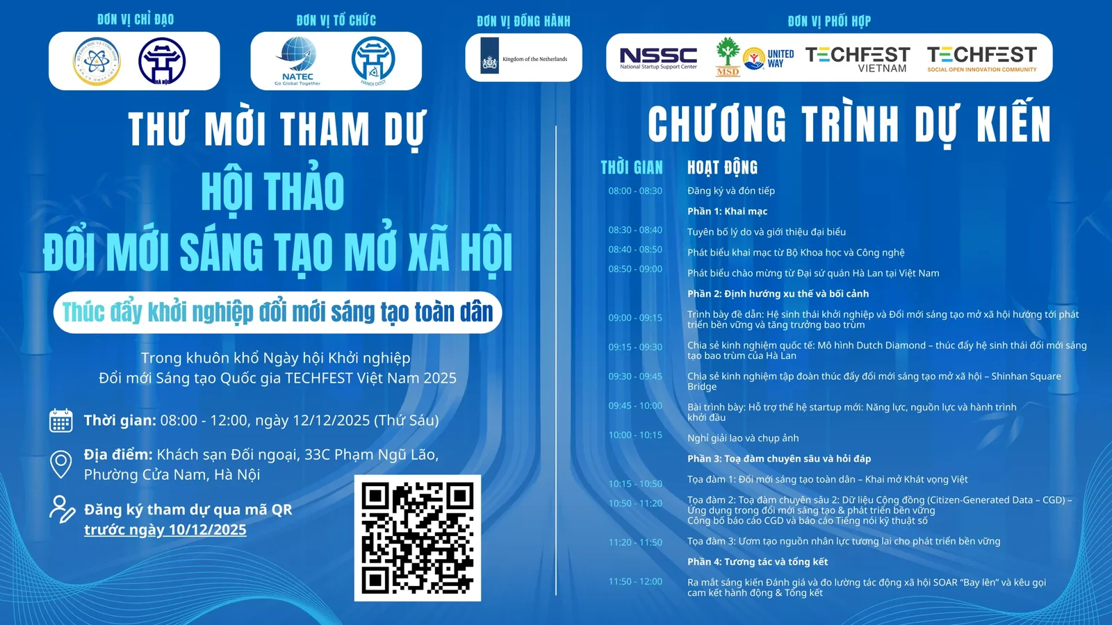 HỘI THẢO ĐỔI MỚI SÁNG TẠO MỞ XÃ HỘI 2025 – TRONG KHUÔN KHỔ TECHFEST VIỆT NAM