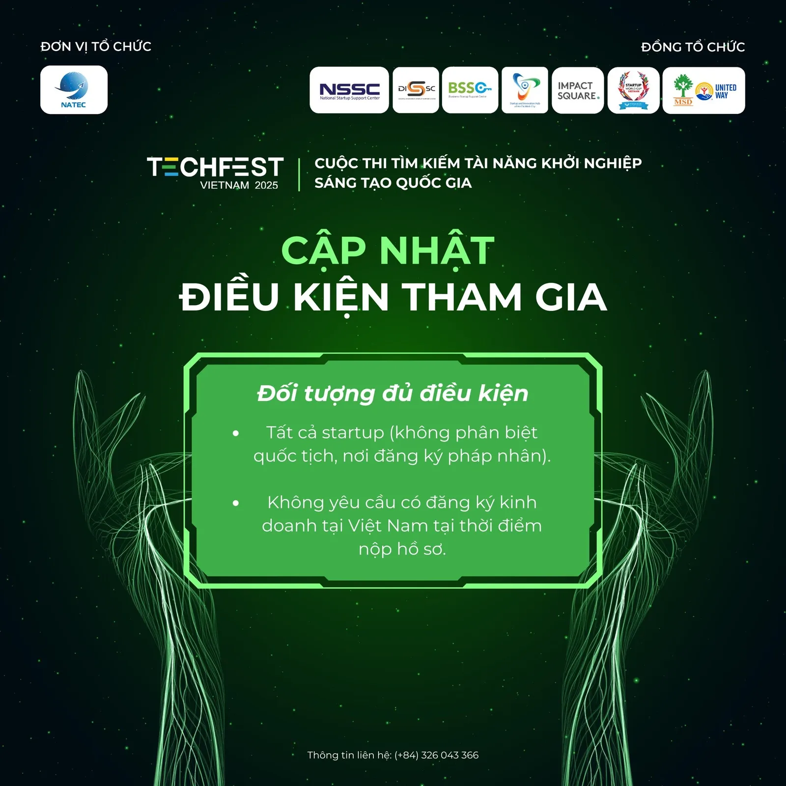 THÔNG BÁO QUAN TRỌNG: CẬP NHẬT ĐIỀU KIỆN THAM GIA CUỘC THI TECHFEST 2025