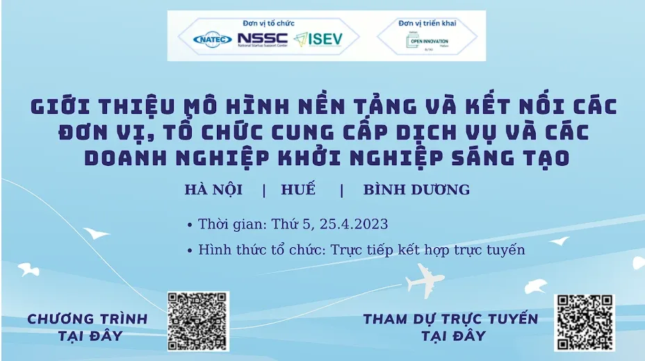 Hội nghị giới thiệu mô hình nền tảng đổi mới sáng tạo mở và kết nối startup với các đơn vị cung cấp dịch vụ Hội nghị giới thiệu mô hình nền tảng đổi mới sáng tạo mở và kết nối startup với các đơn vị cung cấp dịch vụ