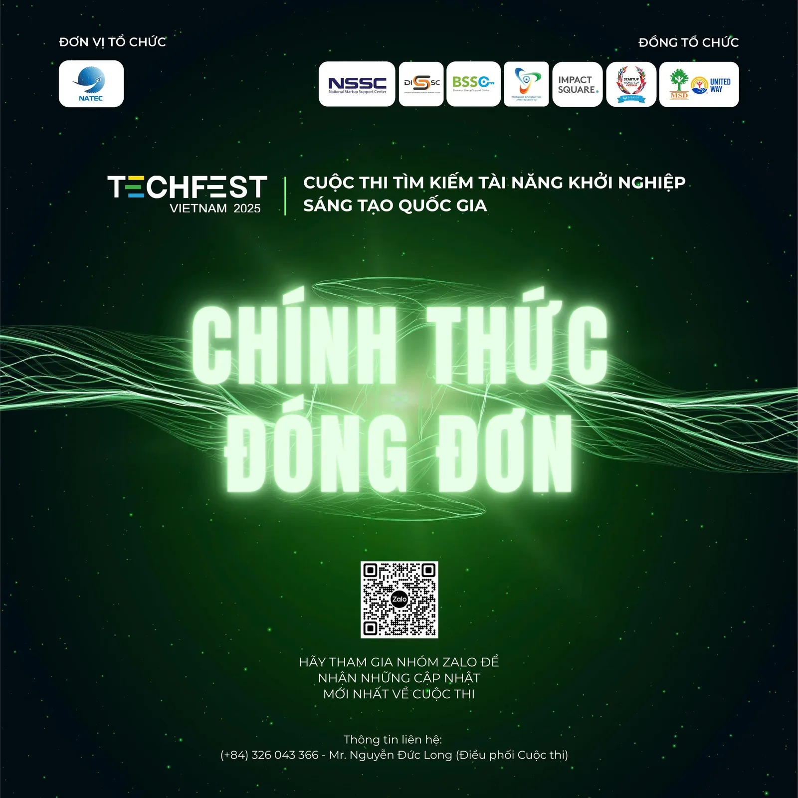 THÔNG BÁO: CỔNG ĐĂNG KÝ CUỘC THI TECHFEST VIỆT NAM 2025 ĐÃ CHÍNH THỨC KHÉP LẠI